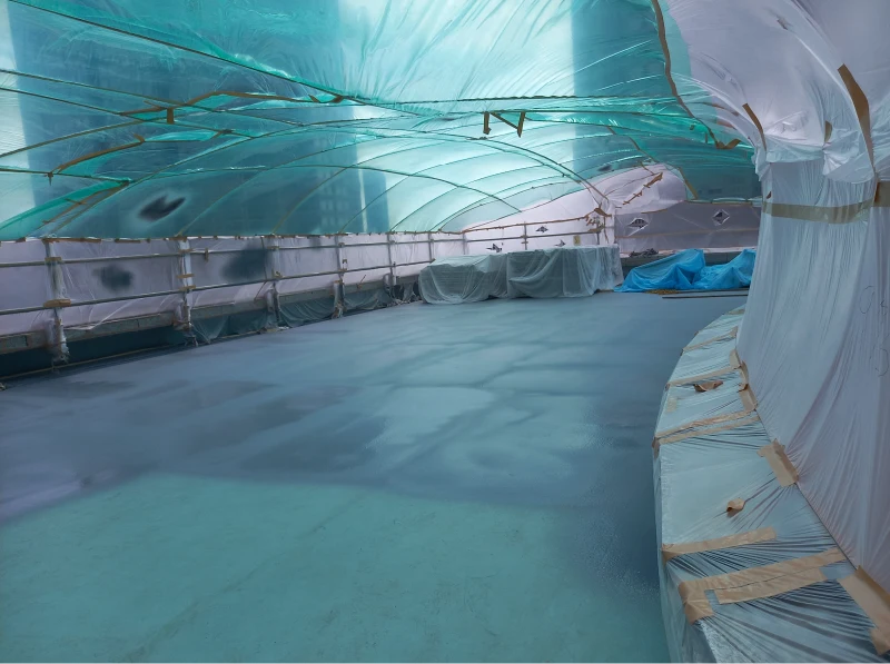 超速硬化ウレタン防水スプレー工法（かぶせ工法）